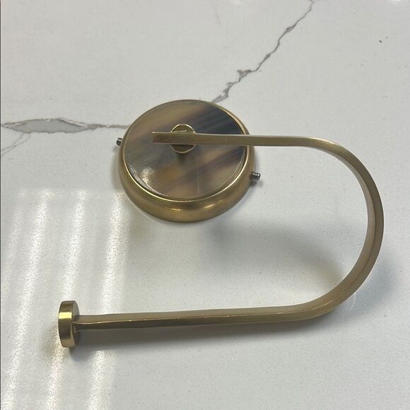 Anthropologie Gold Wall-Mounted Toilet Paper Holder - Picture 1 of 3